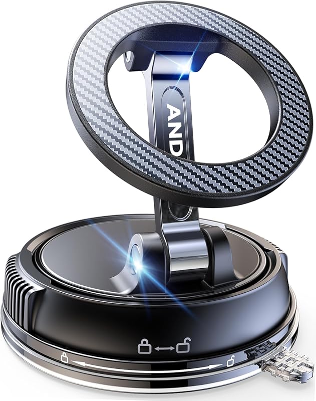ANDERY Magsafe Car Phone Holder with 78+LBS Suction & 2400gf Magnetic