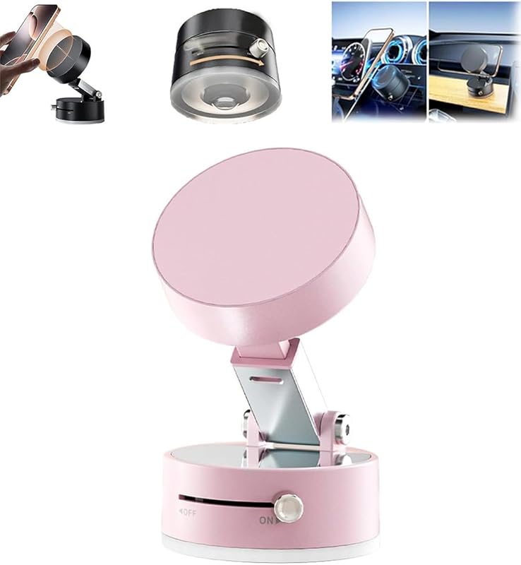Oudvaker Foldable Magnetic Vacuum Phone Holder 30° Swivel Hands-Free P