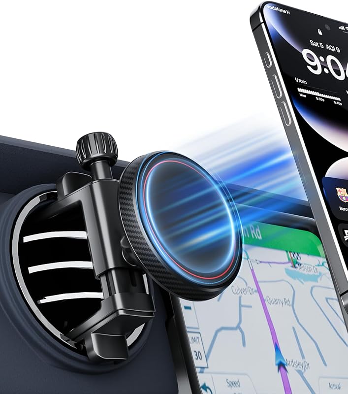 Magnetic Round Vent Car Mount for Jeep Wrangler JL & iPhone 17 Series
