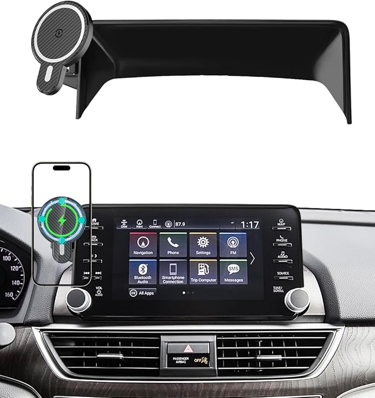 PZK Magnetic Car Phone Holder for Honda Accord 2018-2022, 15W Fast Wir
