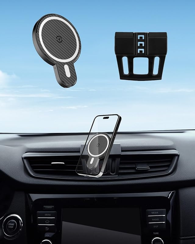 Magnetic 15W Fast Wireless Charger for Nissan Rogue 2014-2020, 360° Ro