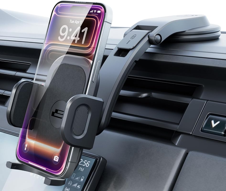 Bracketron TripGrip Low-Profile Dashboard Car Phone Holder for All Sma