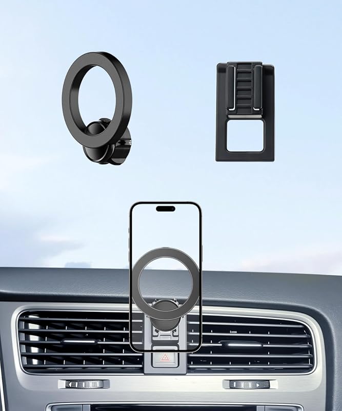 Car Phone Holder for 2015-2021 VW Golf GTI/R – 360° Rotation, MagSafe 