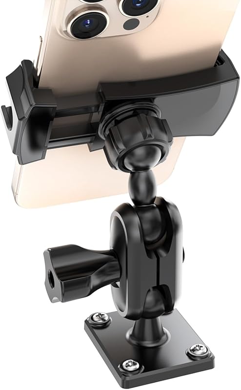 MAGJIEYX Drill-Base Phone Holder for Truck/Boat/Wall, 360° Adjustable,
