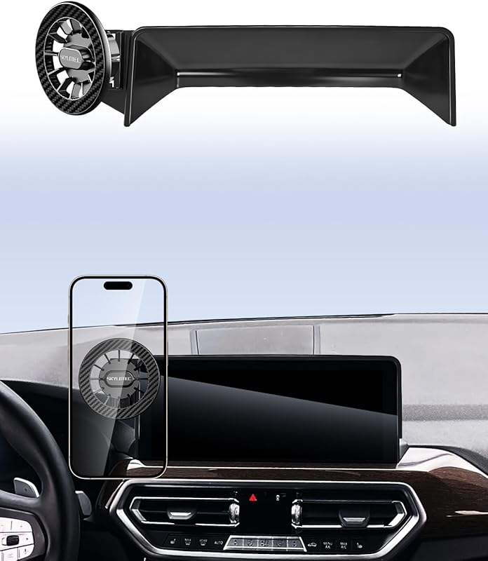 Car Phone Holder for BMW X3/X4 2022-2024, Magnetic MagSafe Compatible 