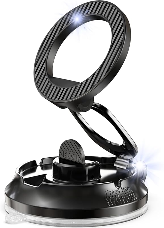 90+LB Strongest Suction & 3000gf Magnetic Car Mount with 360° Adjustab