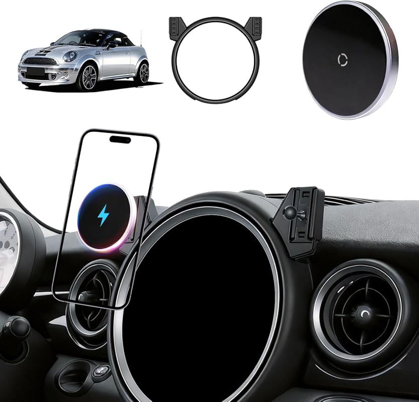 Magnetic Magsafe Car Charger for BMW MINI Cooper 2007-2013 - 15W Wirel