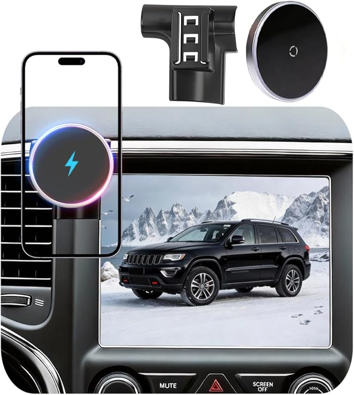 Magnetic Phone Holder for Jeep Grand Cherokee 2014-2018, 15W Wireless 