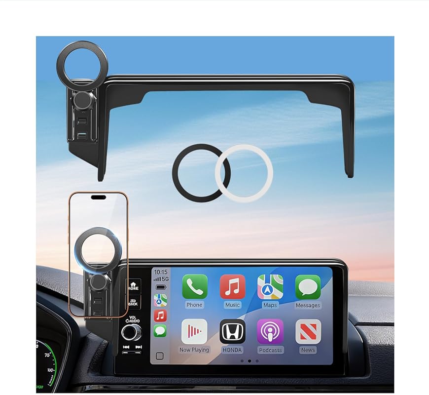 Magnetic Car Phone Holder for Honda CRV & HRV 2023-2026, 360° Rotation