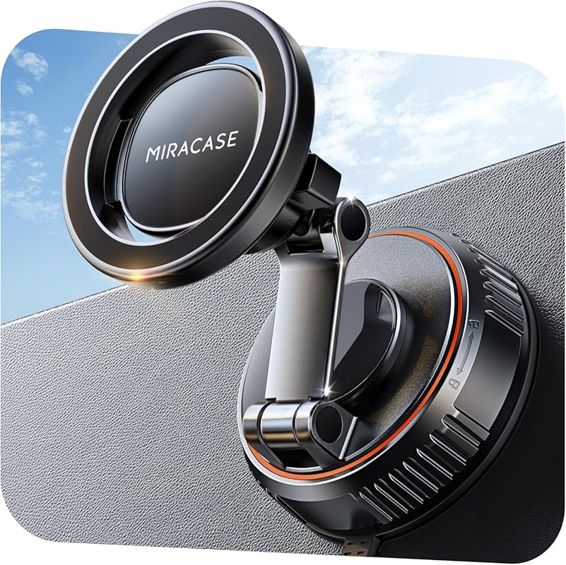 Miracase MagSafe Car Mount with 3600gf Magnet & 89+LBS Suction for All