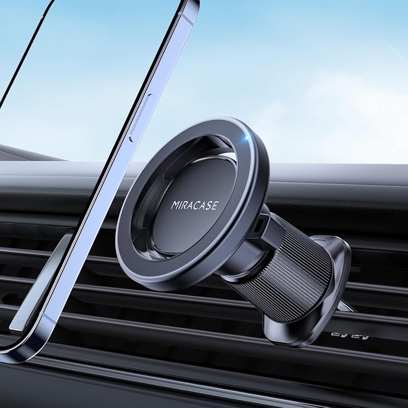 Miracase MagSafe Car Phone Holder with 360° Rotation & Strong Magnets 