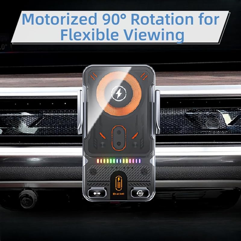 2026 Smart 2-in-1 Car Phone Mount – 15W Fast Charging, Induction Openi