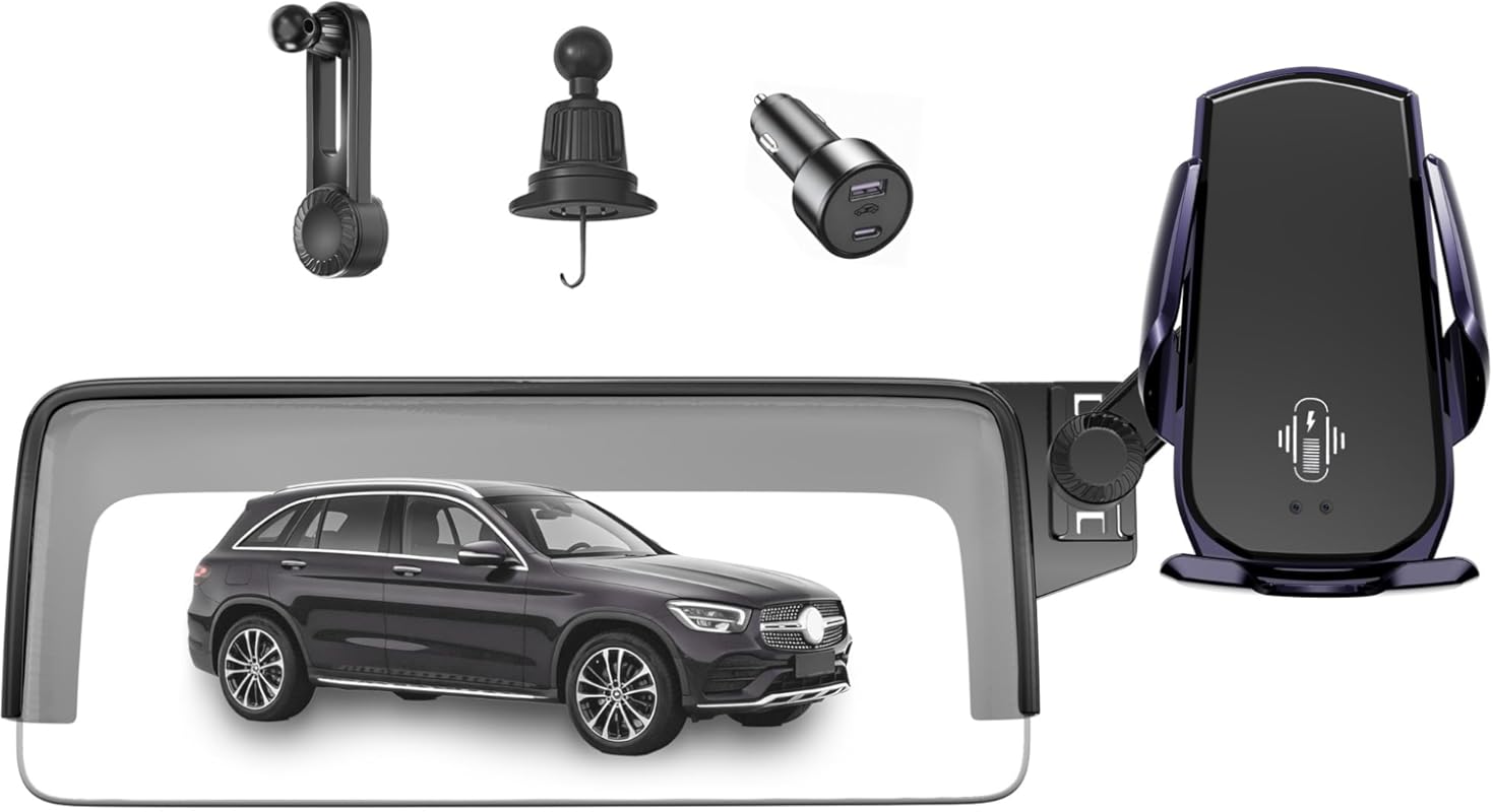 Mercedes GLC & C-Class Smart Phone Mount – Auto-Clamping, 15W Wireless