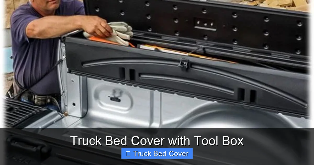 Truck Bed Cover with Tool Box