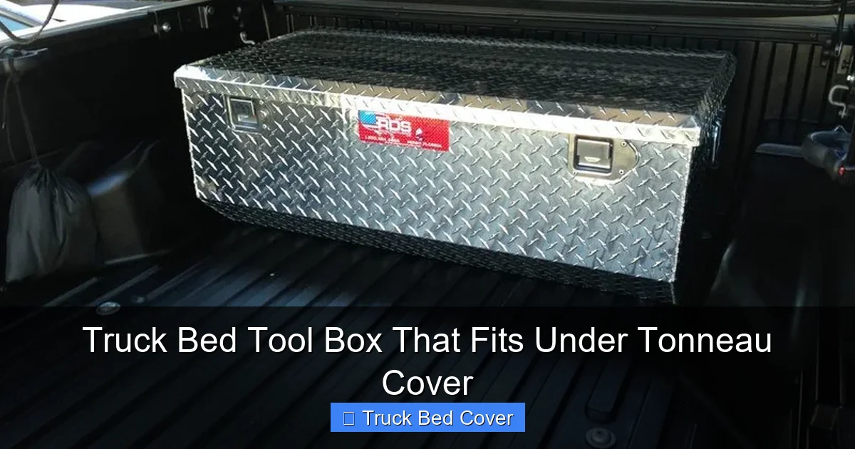 Truck Bed Tool Box That Fits Under Tonneau Cover