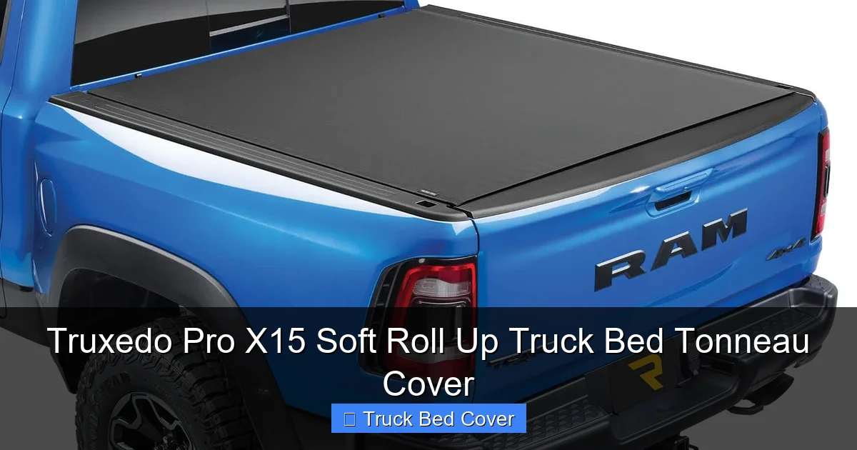 Truxedo Pro X15 Soft Roll Up Truck Bed Tonneau Cover