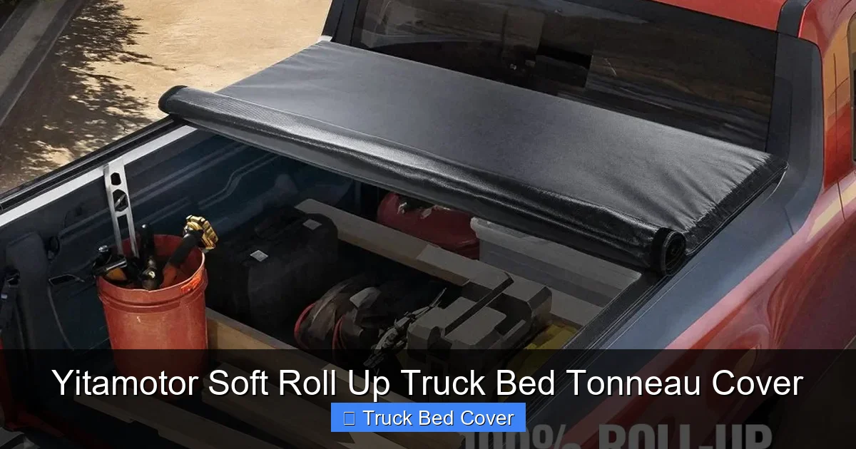 Yitamotor Soft Roll Up Truck Bed Tonneau Cover